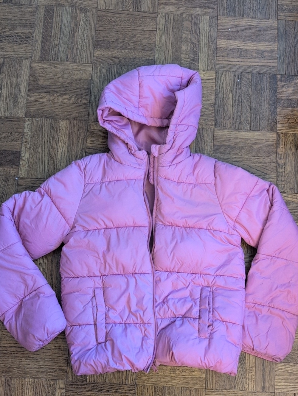 Pink Hooded Puffer Jacket for Kids